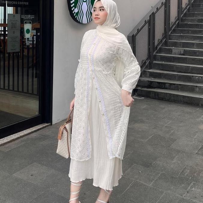 Outer Brukat Cardigan Brokat Lengan Panjang atasan outher brukat Outer Brokat outer Tulle outer Orga