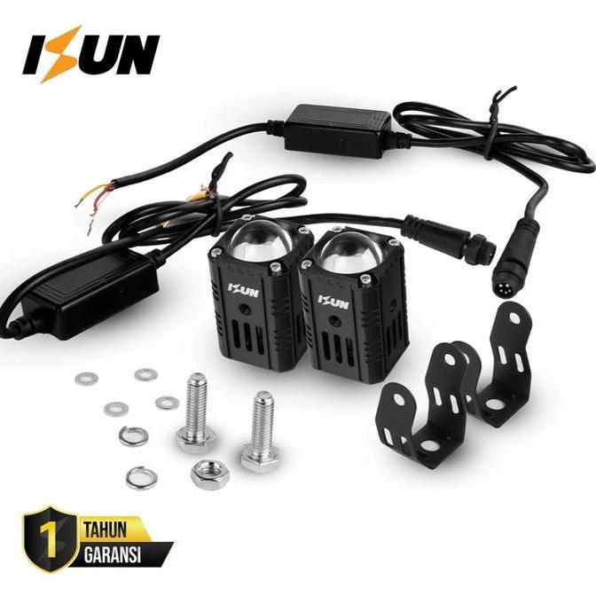 Grosir Isun Mpx1 Pro Lampu Led Mini Projie Isun Dengan Blue Lens Demon Eyes Dan Kipas Pendingin Dc9-