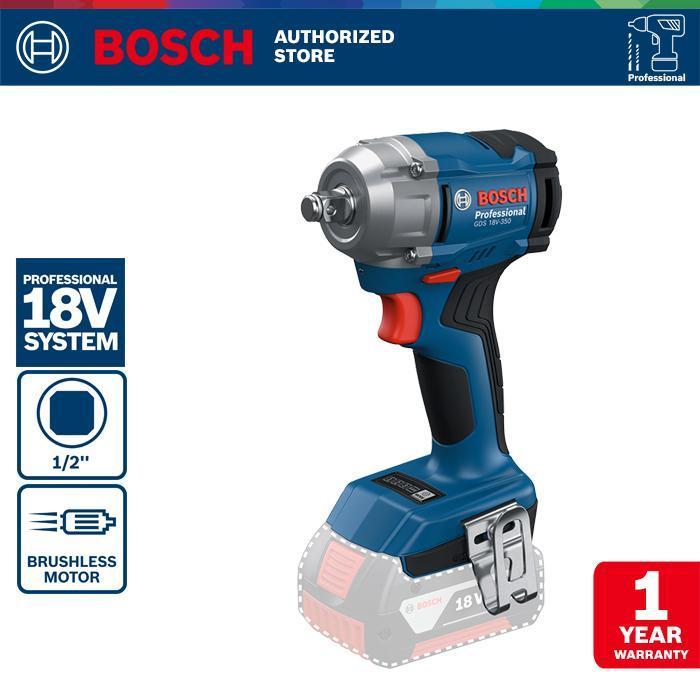 Bosch Brushless Impact Wrench / Kunci Impact Baterai 18Volt 560NM GDS 18V-350 (UNIT ONLY)