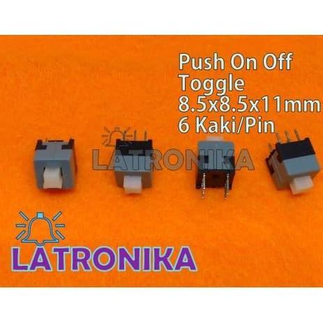 Sale 10Pcs Switch Dpdt Mini 6Pin Self Locking Push On Off Saklar Toggle 6 Pin 10 Buah