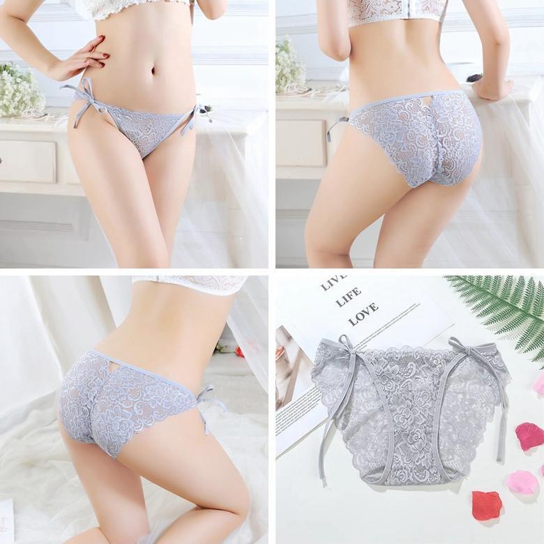 Promo Terbaru Celana Dalam Big Size Renda G String Sexy Cd Wanita Low Waist Tali Samping 3C221