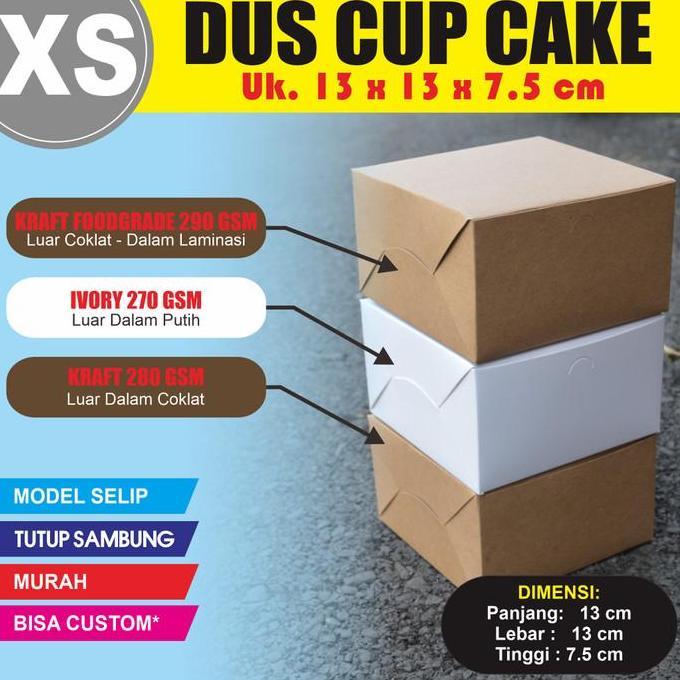 13x13x7,5 cm | Kotak Snack Cup Cake Box Pudding Zuppa Soup Take Away