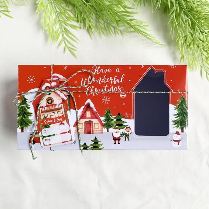 Box Kue Kering Natal Dus Setengah Loyang Natal Kue Brownies 20x10x7 cm