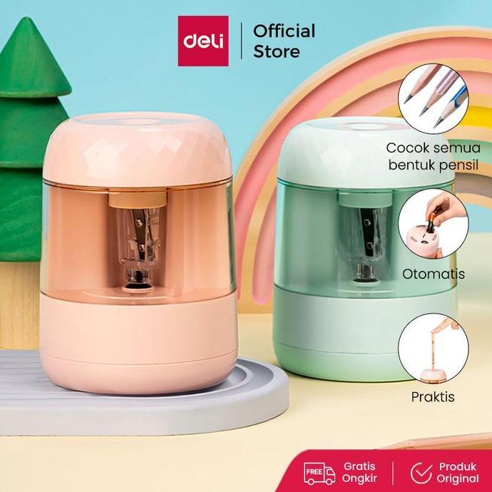 Deli Rautan Pensil Elektrik Otomatis / Electric Pencil Sharpener VA100