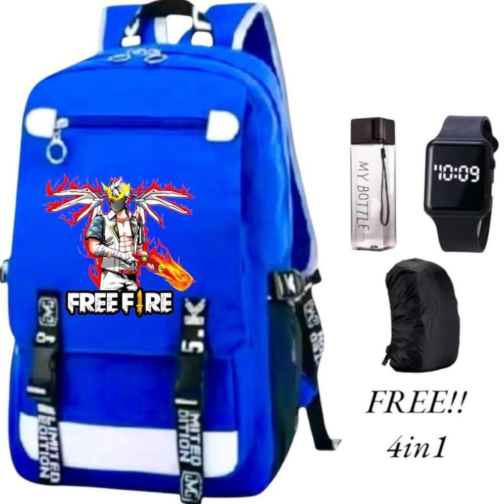 Bergaransi Tas Ransel Free Fire-Backpack Free Fire Gaming-Tas Sekolah Free Fire Anak-Tas Ransel Kara