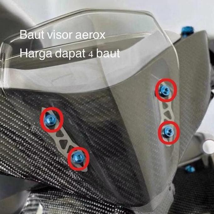 Baut Visor Aerox Titanium Harga 4 Baut Diskon
