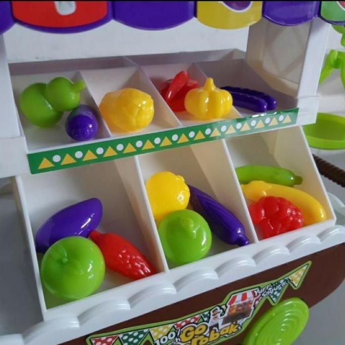 Mainan Anak Go Gerobak Troly An Sayur Buah Kgp 17 /Gerobak Sayur Garansi