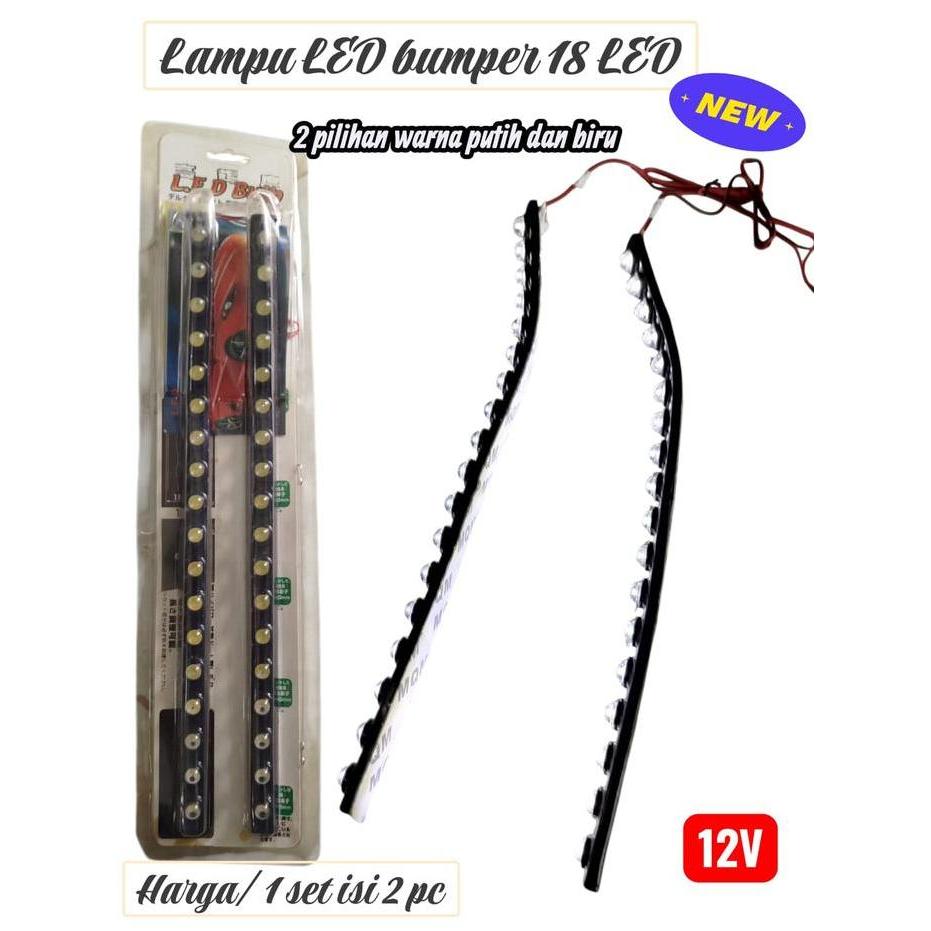Lampu Led Bumper Lampu Variasi Mobil 12 Volt 18 Led Promo