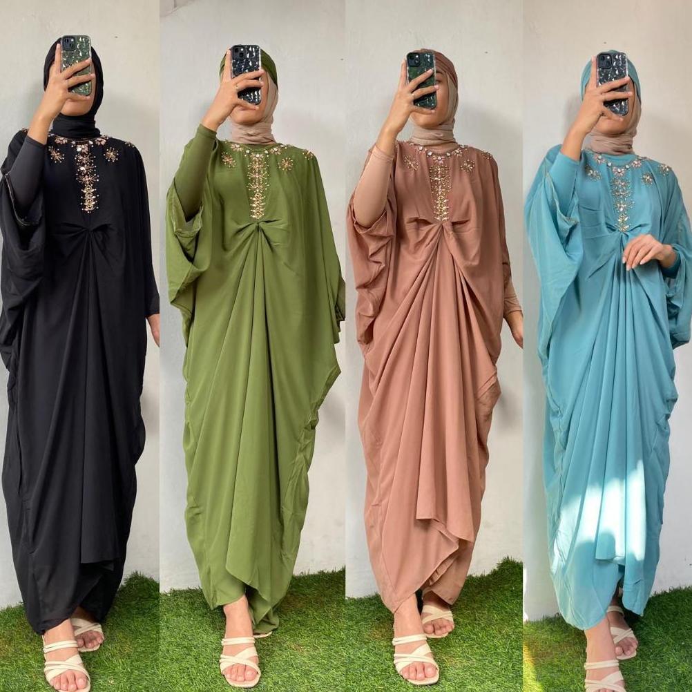 [COD] KAFTAN ALMEERA FREE INNER & TURBAN | DISKON KAFTAN PESTA MEWAH | KAPTAN CANTIK LEBARAN