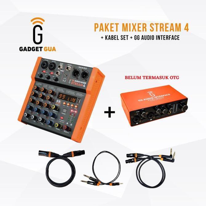 Wkprojek- Paket Gg Audio Mixer Stream 4 - Professional Audio Mixer For Karaoke Live Streamer