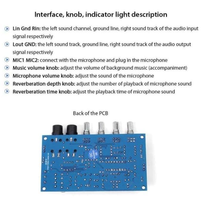 Wkprojek- Kit Echo Mic Audio Reverb Xh-M173 Pt2399 Microphone