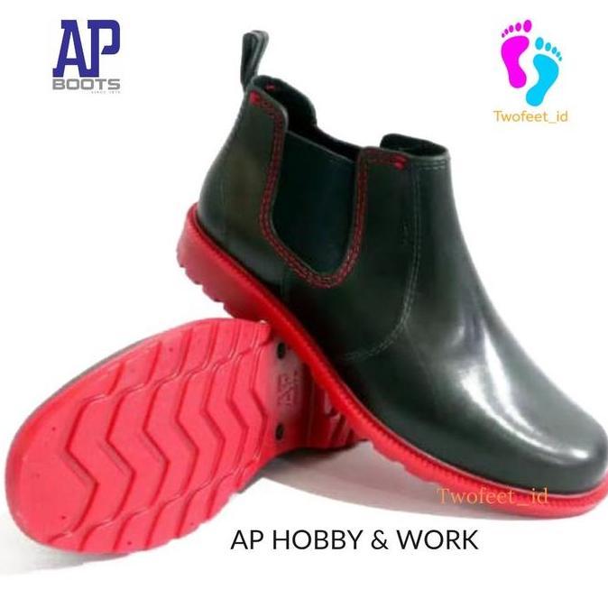 SEPATU BOOT AP HOBBY & WORK/SEPATU BOOTS AP HOBBY AND WORK/AP BOOTS HOBBY AND WORK 39-42 BLACK RED