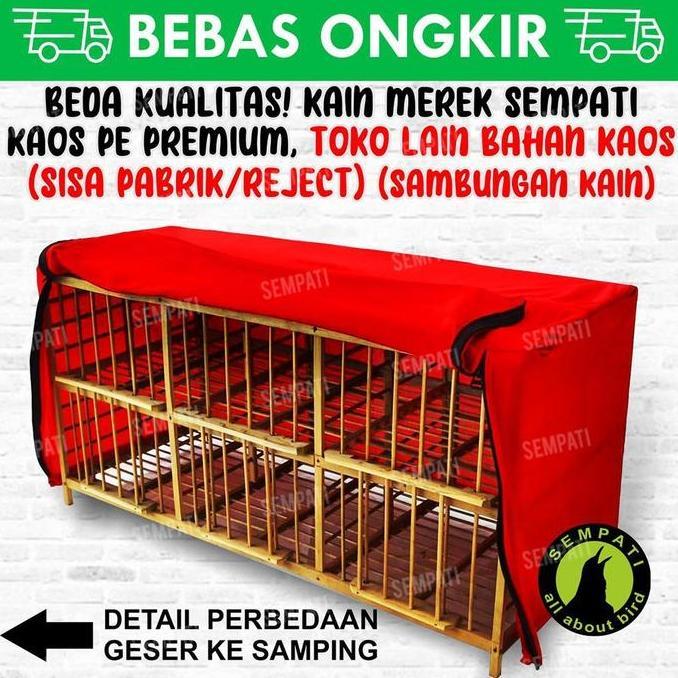 Kicaudor- Krodong Kerodong Sangkar Kandang Burung Merpati 3 Pasang Petak 6 Pintu