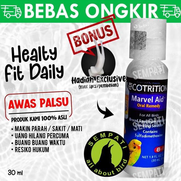 Kicaudor- Sempati Marvel Aid Oral Remedy 30Ml For All Bird Obat Burung Kakatua Finch Lovebird Murai 