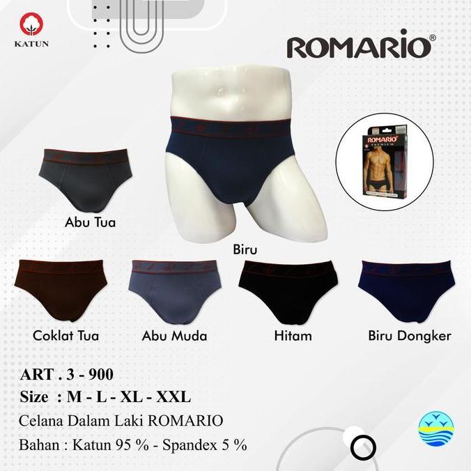 Gentle- Celana Dalam Romario Cowok Pria Laki Cotton Cd 9300