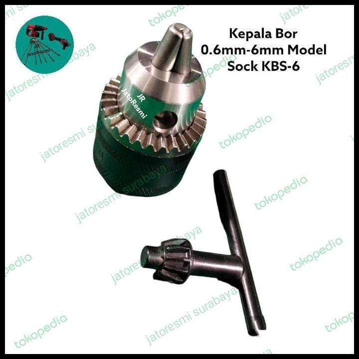 TERBARU KEPALA BOR 6MM B10 MODEL SOCK KBS-6 DRILL CHUCK 