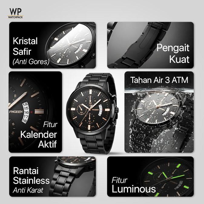 WATCHPACK FN-002  | Jam Tangan Pria Asli Tahan Air Kronograf Aksesoris Arloji Watches Cowok