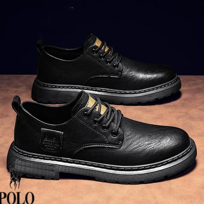 PROMO Sepatu Pria Pantofel Kulit Asli BIOLOLO Casual Sneaker Hitam Kasual Shoes PROMO