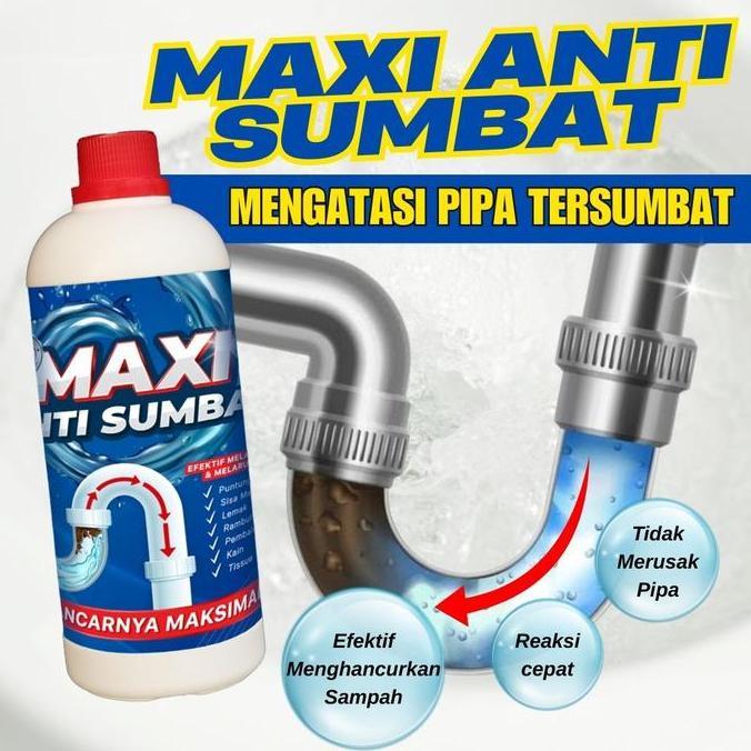 Maxi Anti sumbat WC 1300gr / Soda api Cair / Soda Api / Wc Mampet