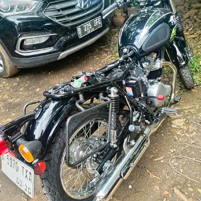 breket penahan tas sidebag kawasaki meguro w230 siderack meguro w230