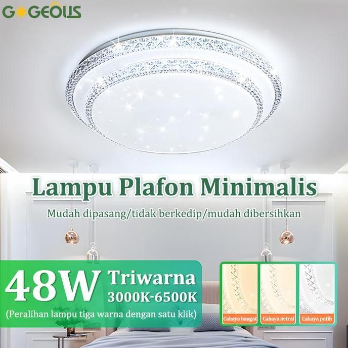 Promo CodLampu Plafon Minimalis Modern Lorong Dekorasi Hias Led Bulat Pvc 48 Watt 3 Warna Kamar Tidu