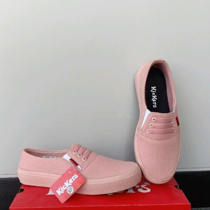 OOTD sepatu sneaker wanita tanpa tali KC.06 slip on Shoes alas Karet wanita OOTD