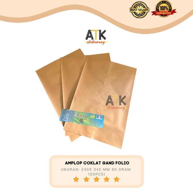 Prikiti- Amplop Coklat Folio Tebal Gand