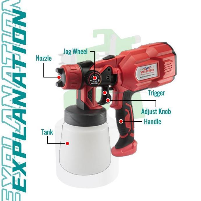 Murah Wipro Spray Gun (Electric) Se-1000 Spray Gun (Electric) Se-1000