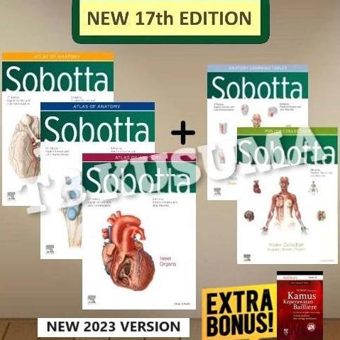 Sobotta English Atlas Of Anatomy 17Ed / Sobotta Inggris 17Th Edition - Original Kualitas Terbaik Har