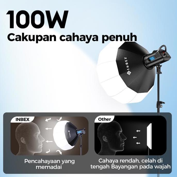 Yoi- Inbex Collapsible Lantern Softbox Paket Studio Lightstand Live Lampu