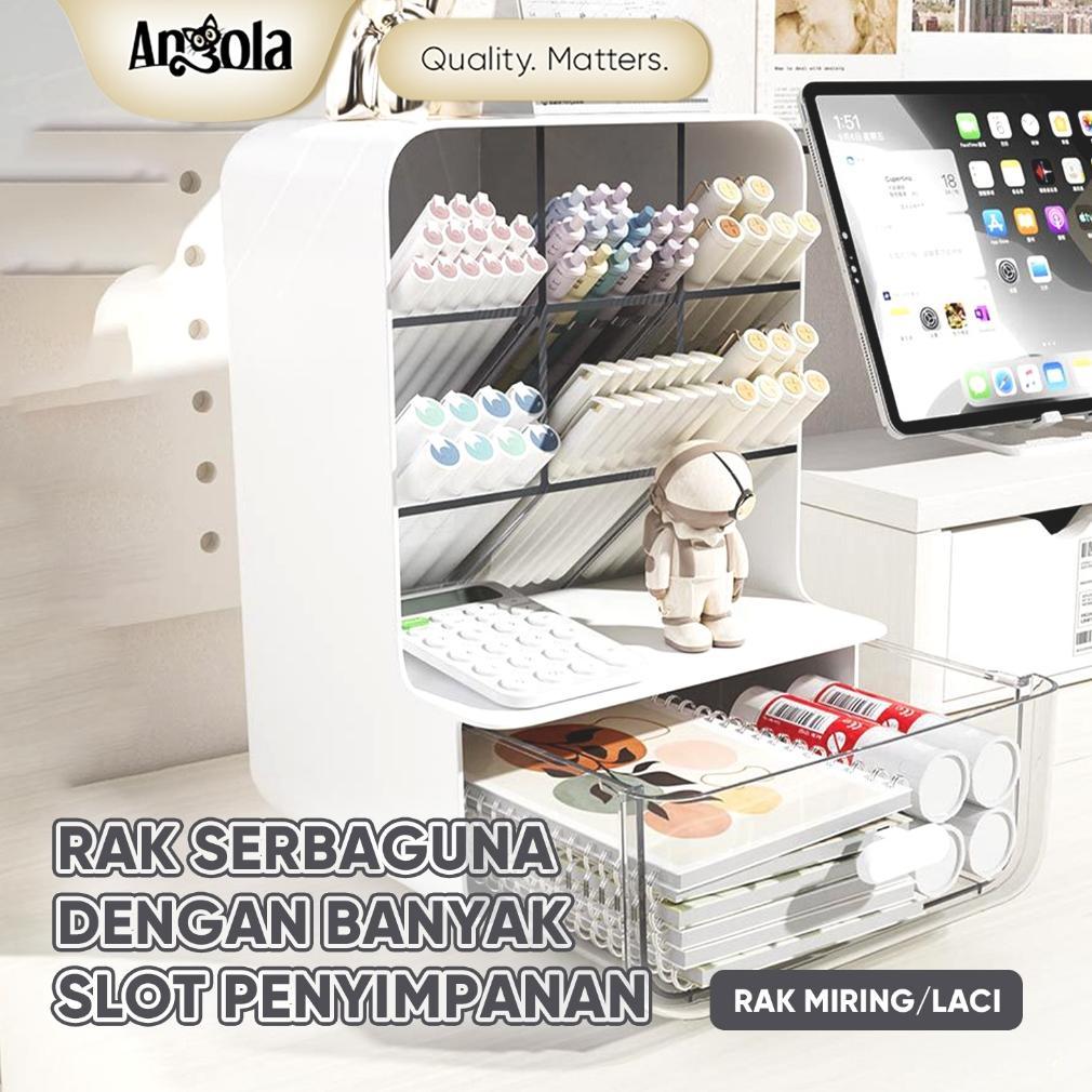 rt-4 ANGOLA Rak Meja Penyimpanan Alat Tulis C35 Stationery Organizer/Rak Serbaguna/Rak Make Up Skinc