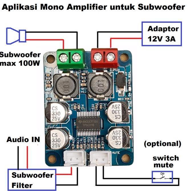 Tpa3118D2 Tpa3118 Class D Hifi Subwoofer Digital Power Mono Amplifier