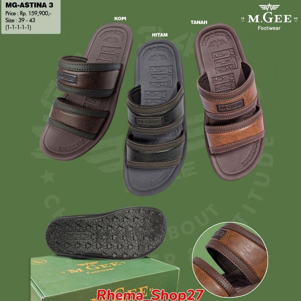 M-GEE ASTINA 3 #TERBARU Sandal Slide Kasual M-Gee Pria 100% ORI Sandal pria
