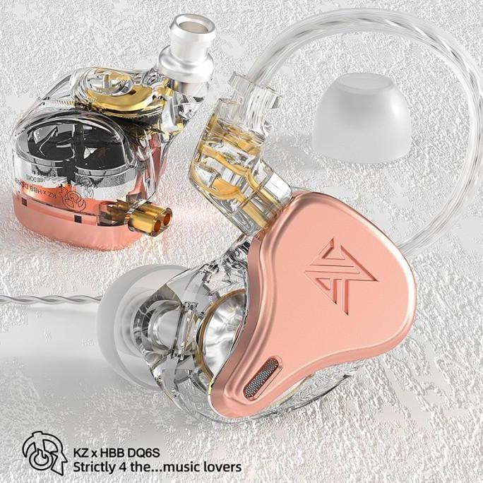 Earphone Kz X Hbb Dq6S  Basshead Triple Driver Earphone With Mic