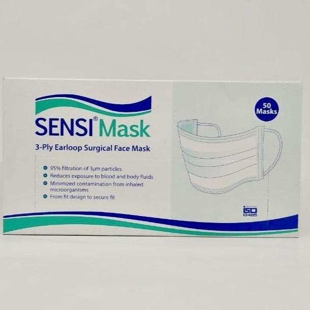 Sensi Mask Earloop / Masker Sensi / Masker Bedah / 3ply