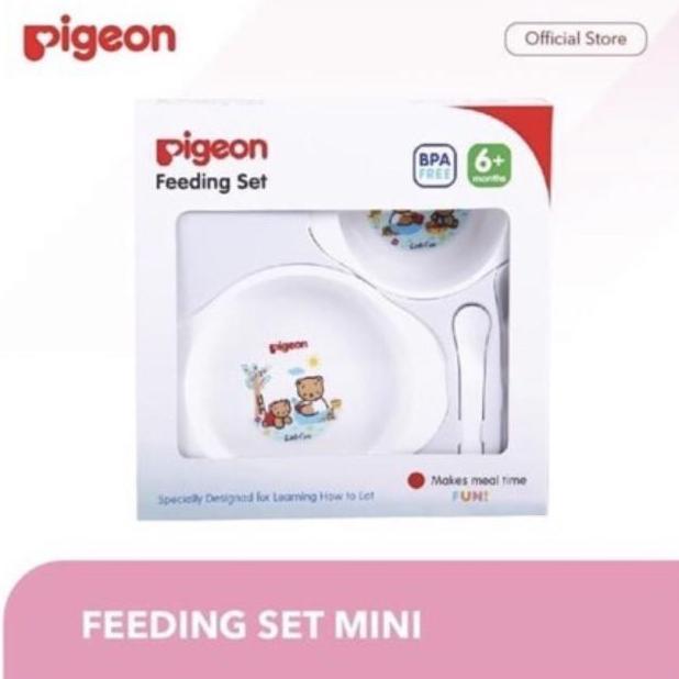 1Kondangjayabadi - Pigeon Feeding Set Mini - Alat Makan Bayi Sendok Piring Mangkok