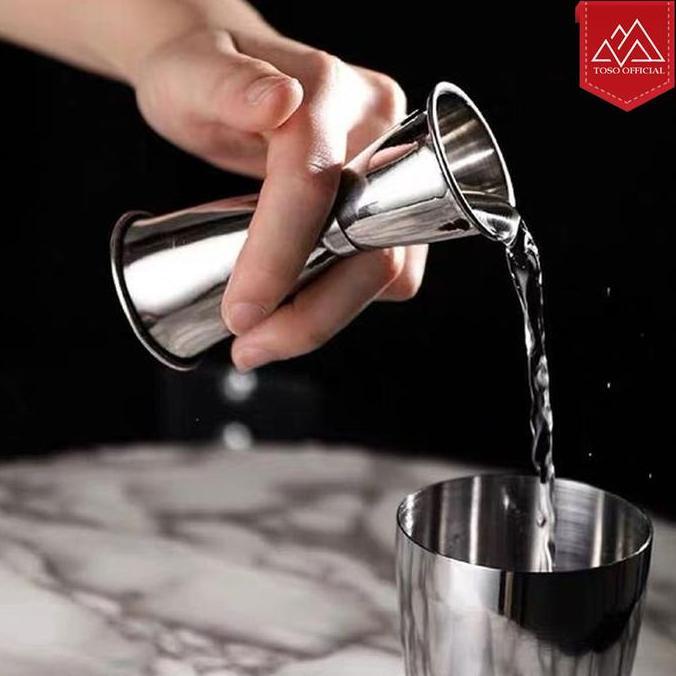Yohoho- Mc03 Measuring Jigger Stainless Measure Cup 30/45Ml Gelas Ukur Takaran
