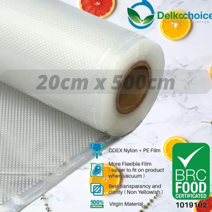 Eggx- Plastik Vacuum Vacum Vakum Embossed Emboss Embos Roll 20X500