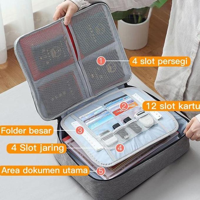 Endtoend- Tas Dokumen Koper Tempat Penyimpanan Sertifikat Berkas Storage Bag