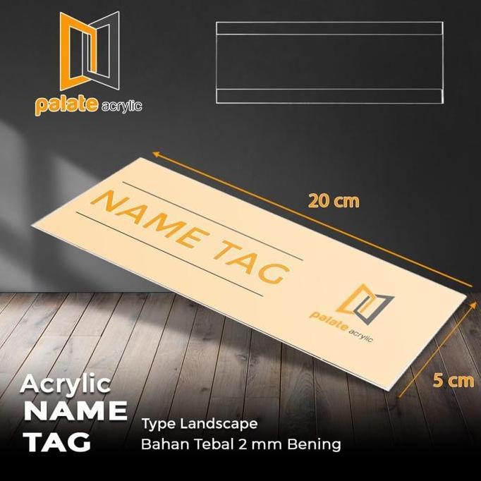 Akrilik Papan Nama Tempel Name Tag Tempel 20X5Cm Diskon