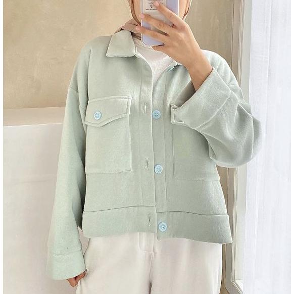 TERBARU Jaket wanita - Gena jaket - Atasan wanita - outerwear - jaket crop - jaket murah - korean st
