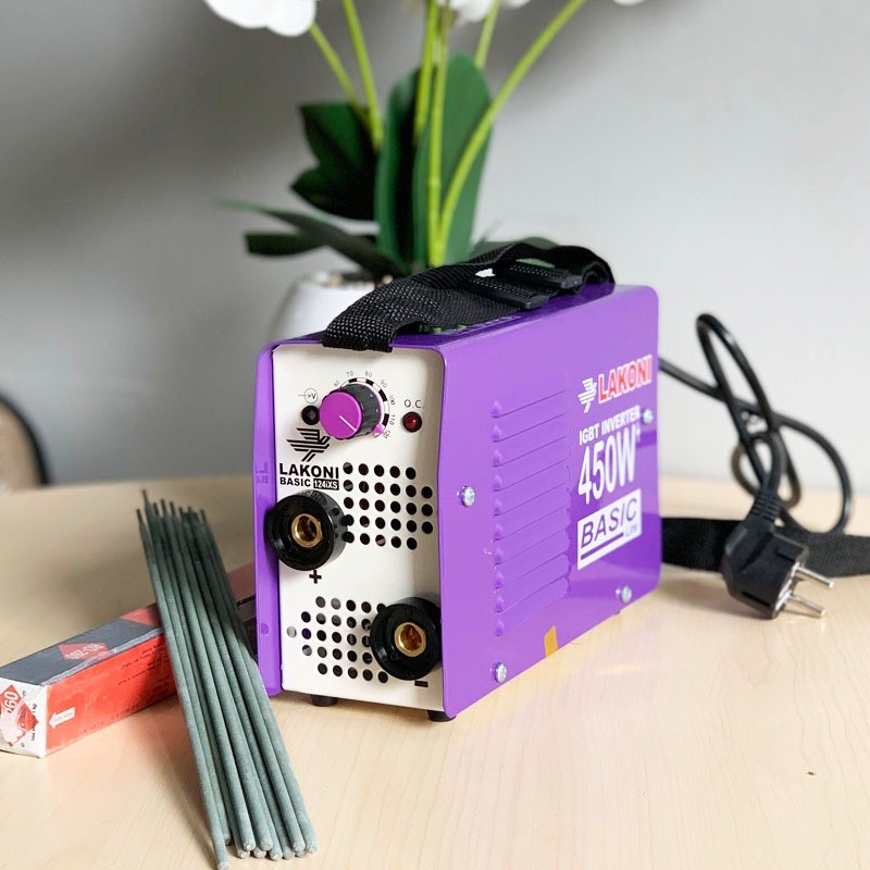 Paket Lengkap Mesin Las Lakoni Mesin Las Inverter Lakoni 450 Watt Basic 124Ix Siap Pakai + Kawat Las
