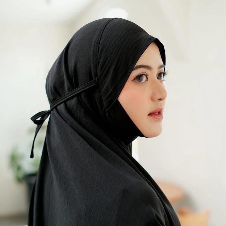 BESTPROMO Bergo Maryam Hijab Dagu Syari|Bergo Crinkle Jumbo XXL Khimar Syari Dagu Malaysia