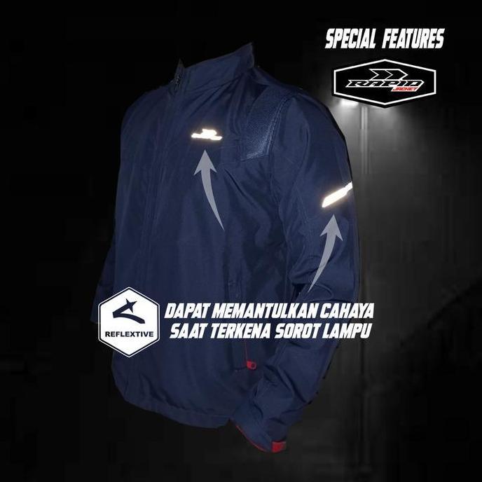Skyline jaket motor pria RAPID anti angin