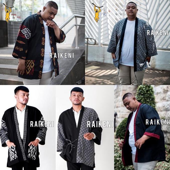 RAIKENI Kimono JUMBO | Outer Tenun Batik Extra Sized | Cardigan Jumbo