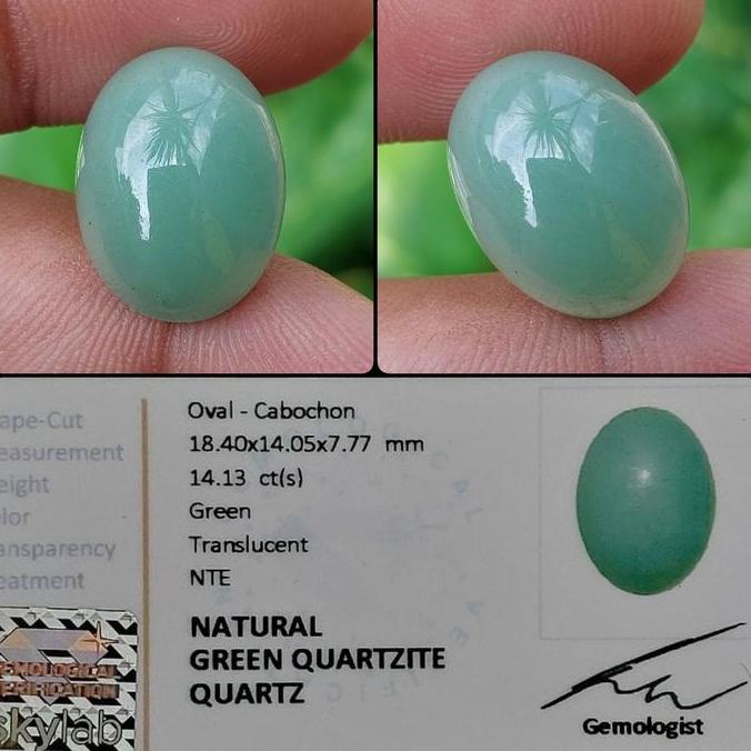 Batu Giok Hijau Natural Green Aventurin Quartz