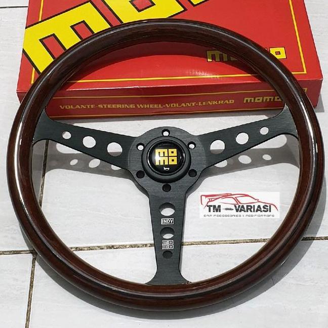 Stir Racing Momo Indy Kayu Wood Glossy 14 Inchi