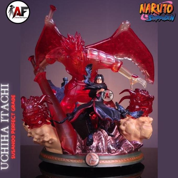 READY Statue Action Figure Naruto Uchiha Itachi PERFECT GRADE Susanoo with 7 colors LED