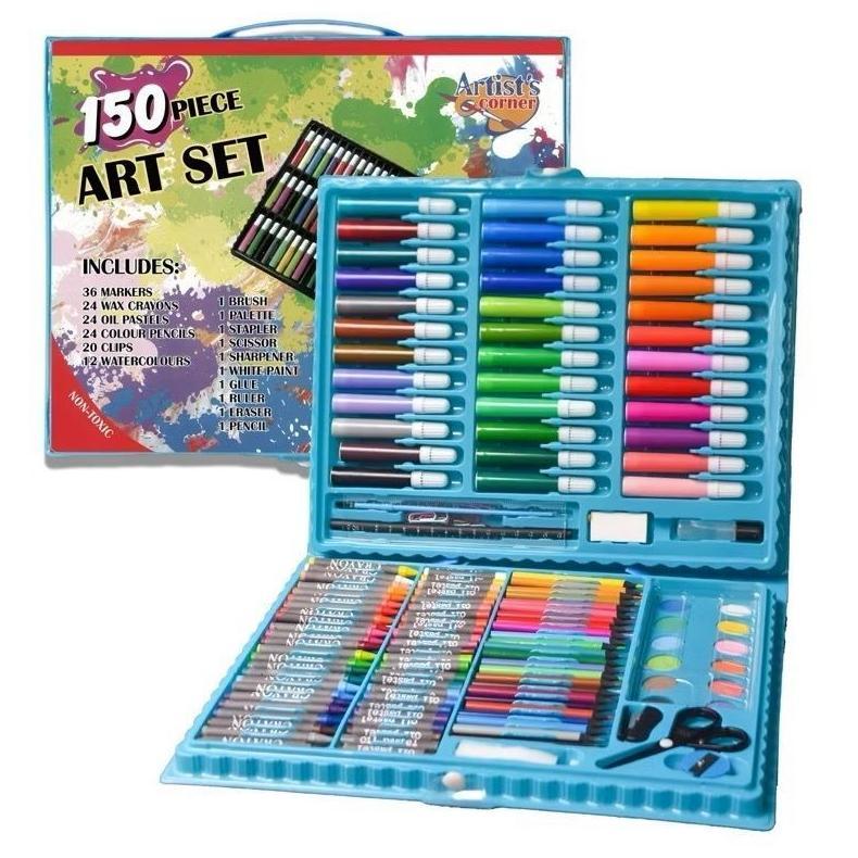 TERBARU Crayon Art Set 150 Pcs/Art Set 150 Pensil Warna/Crayon Mewarnai 150 Warna