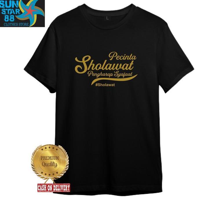 Kaos Pecinta Sholawat Sabar Dakwah Baju Pria Lengan Pendek Islami Bahan Soft Pe